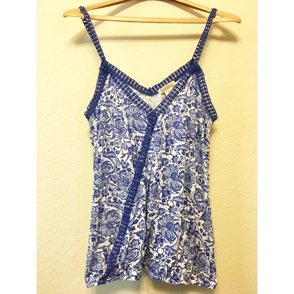 Lucky Brand Blue Tank - Picture 1 of 4